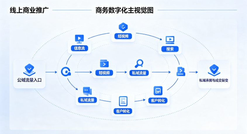 蕉城区线上商业推广怎么做？全域流量闭环搭建与低成本转化实战指南